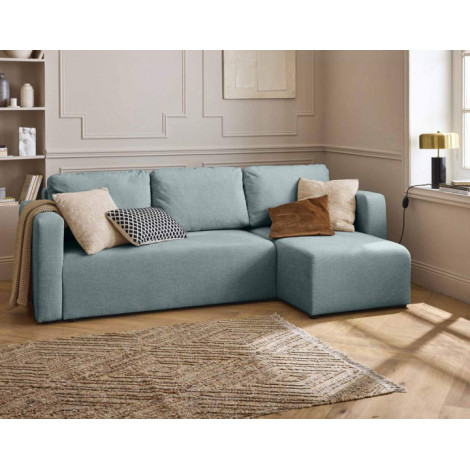 Canopy - canapé d'angle réversible - 4 places - convertible avec coffre - en tissu texturé|Canape|BestMobilier