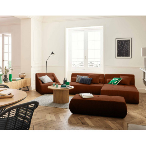 Onyx - canapé modulable d'angle réversible 4 places - en velours côtelé|Canape|BestMobilier