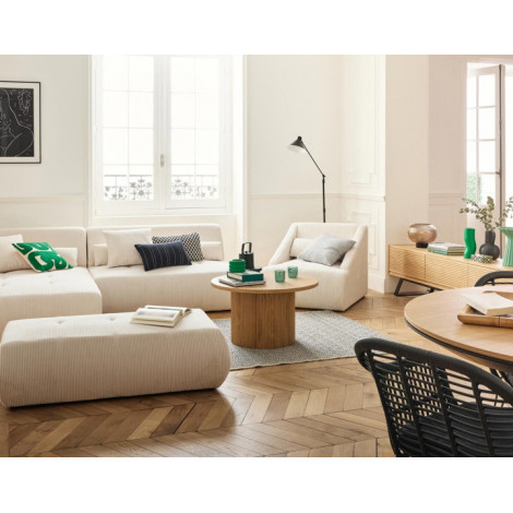 Onyx - canapé modulable d'angle gauche - 5 places - en velours côtelé|Canape|BestMobilier