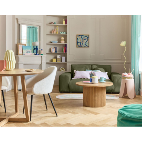 Garance - canapé droit 2 places - en velours côtelé|Canape|BestMobilier