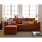 Saphir - canapé d'angle réversible 4 places - convertible avec coffre - en velours côtelé|Canape|BestMobilier
