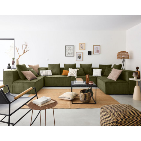 Colombine - canapé modulable panoramique - 7 places - en velours côtelé|Canape|BestMobilier