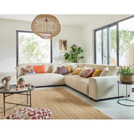 Garance - canapé modulable d'angle gauche - 6 places - en velours côtelé|Canape|BestMobilier