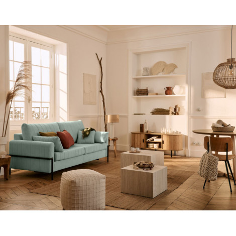 Ercolano - canapé 3 places convertible - couchage quotidien - matelas 11 cm - en velours|Canape|BestMobilier