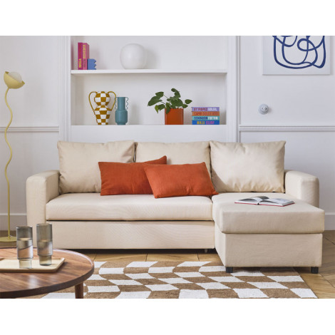 Martha - canapé d'angle réversible 4 places - convertible avec coffre - en tissu|Canape|BestMobilier
