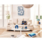 Larson - canapé droit 3 places convertible avec coffre en velours texturé|Canape|BestMobilier