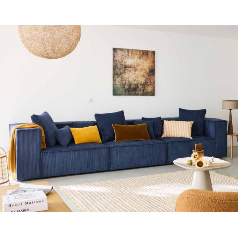 Colombine - canapé modulable droit - 3 places - en velours côtelé|Canape|BestMobilier
