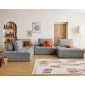 Marisol - canapé panoramique modulable 7 places - velours texturé|Canape|BestMobilier
