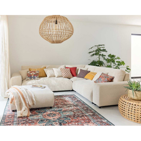 Garance - canapé modulable d'angle droit - 5 places - en velours côtelé|Canape|BestMobilier