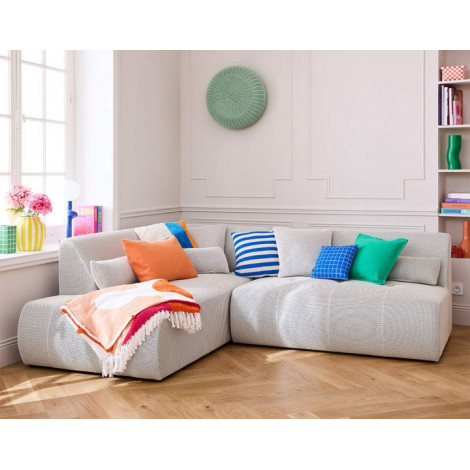 Onyx - canapé modulable d'angle gauche - 5 places - en tissu mailles 3D|Canape|BestMobilier