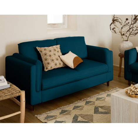 Brooke - canapé 2 places en velours pieds en bois|Canape|BestMobilier