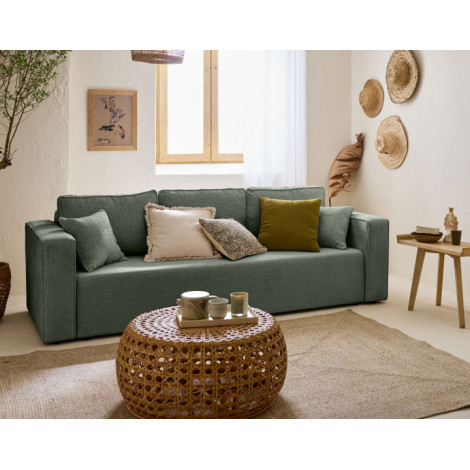 Topaze - canapé 3 places - convertible avec coffre - en tissu velours relief|Canape|BestMobilier