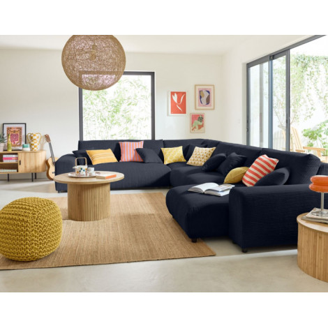 Garance - module d'assise méridienne droit - en velours côtelé|Canape|BestMobilier