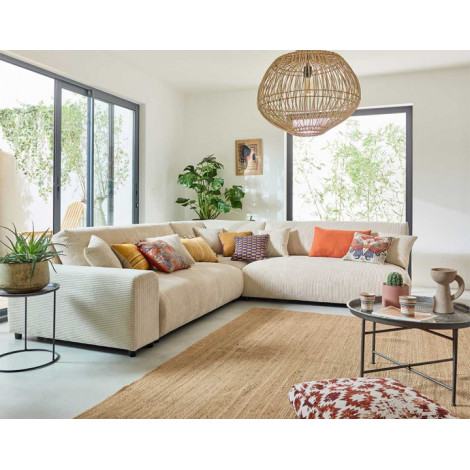Garance - canapé modulable d'angle droit - 6 places - en velours côtelé|Canape|BestMobilier