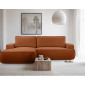 Nessino - canapé d'angle gauche 4 places - convertible avec coffre - en tissu texturé|Canape|BestMobilier