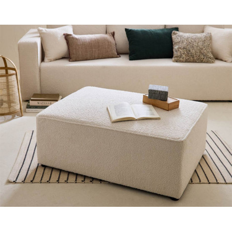Topaze - pouf - en tissu bouclette|Banquettes / Bancs / Poufs|BestMobilier