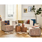 Arty - pouf zèbre en velours|Banquettes / Bancs / Poufs|BestMobilier