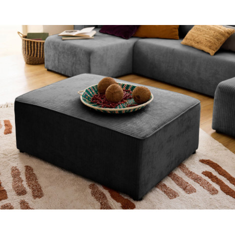 Topaze - pouf - en velours côtelé plat|Banquettes / Bancs / Poufs|BestMobilier