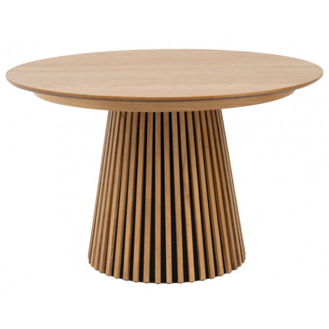 Freya - table à manger ronde extensible - bois - 4 à 8 personnes|Table|BestMobilier