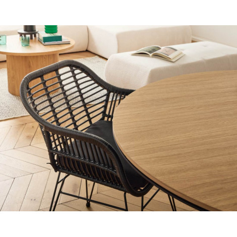 Candelaria - lot de 2 chaises - en poly rotin noir|Chaise|BestMobilier