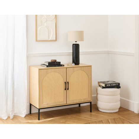 Nagato - buffet bas - cannage et bois - 100 cm|Buffet|BestMobilier