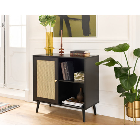 Goto - buffet haut - noir - 80 cm|Buffet|BestMobilier