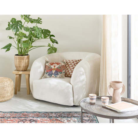Ernee - fauteuil cocon - en velours|Fauteuil / Chauffeuse|BestMobilier