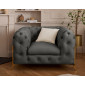 Camden - fauteuil chesterfield en velours - pieds en métal doré|Fauteuil / Chauffeuse|BestMobilier