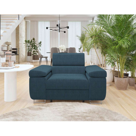 Pablo - fauteuil avec têtière ajustable - en velours côtelé|Fauteuil / Chauffeuse|BestMobilier