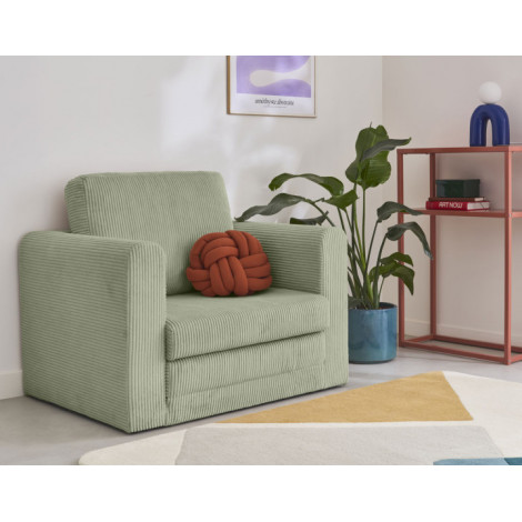 Marilia - fauteuil - convertible déplimousse - en velours côtelé|Fauteuil / Chauffeuse|BestMobilier
