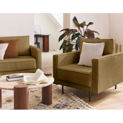 Charlie - fauteuil - pieds hauts - en tissu|Fauteuil / Chauffeuse|BestMobilier