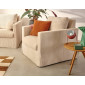 Serena - fauteuil déhoussable en velours côtelé|Fauteuil / Chauffeuse|BestMobilier