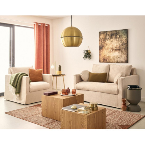 Serena - fauteuil déhoussable en velours|Fauteuil / Chauffeuse|BestMobilier