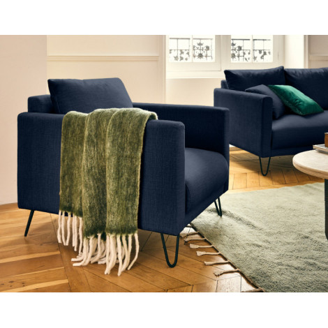 Ostrava - fauteuil en velours pieds en épingle|Fauteuil / Chauffeuse|BestMobilier