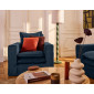 Rico - fauteuil déhoussable avec poches en velours|Canape|BestMobilier