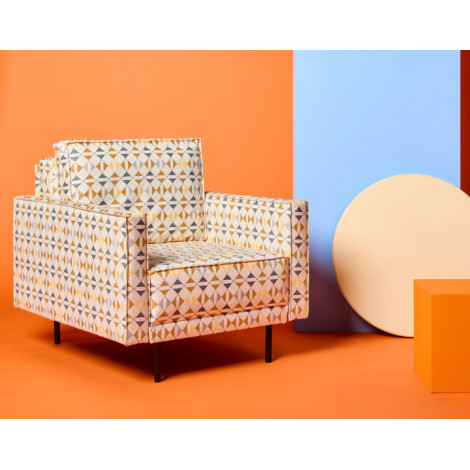 Charlie - fauteuil motif graphique en tissu|Canape|BestMobilier