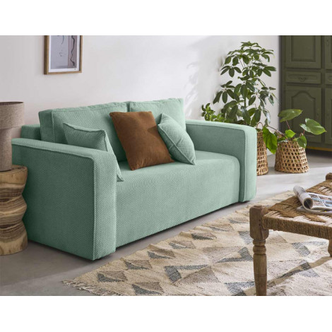 Topaze - canapé droit 2 places - en velours texturé|Canape|BestMobilier