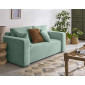 Topaze - canapé droit 2 places - en velours texturé|Canape|BestMobilier