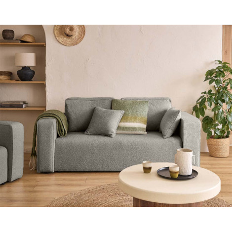 Topaze - canapé droit 2 places - en tissu bouclette|Canape|BestMobilier