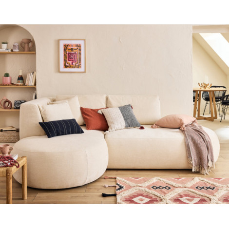 Santorini - module d'assise méridienne gauche - en tissu texturé|Canape|BestMobilier