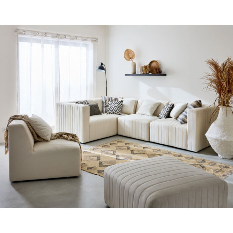 Nova - module d'assise d'angle réversible - en velours|Canape|BestMobilier