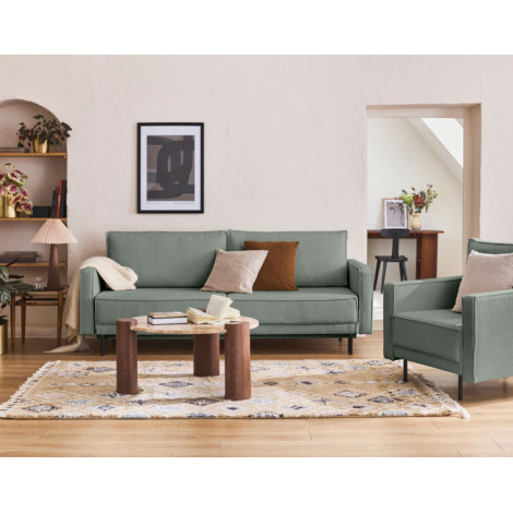 Charlie - canapé droit 3 places - convertible avec coffre - en tissu|Canape|BestMobilier