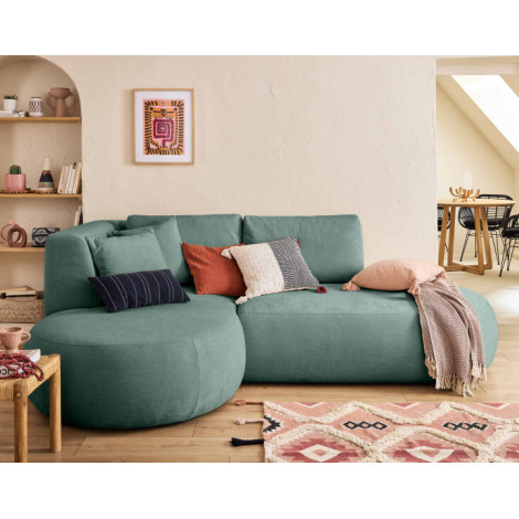 Santorini - canapé modulable d'angle gauche - 4 places - en tissu texturé|Canape|BestMobilier