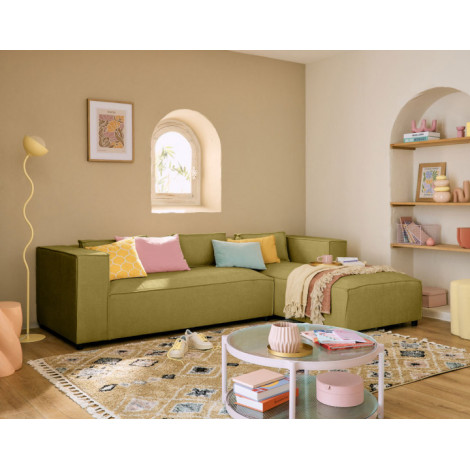 Stella - canapé d'angle droit - 4 places - en tissu texturé|Canape|BestMobilier