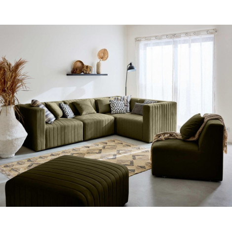 Nova - module d'assise gauche - en velours|Canape|BestMobilier