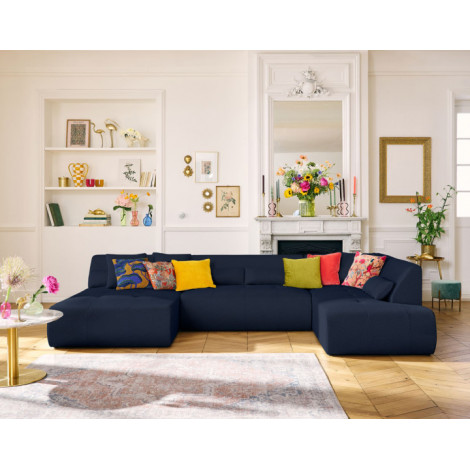 Onyx - canapé panoramique d'angle droit - 7 places - en tissu mailles 3D|Canape|BestMobilier