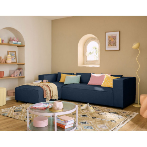 Stella - canapé d'angle gauche - 4 places - en tissu texturé|Canape|BestMobilier