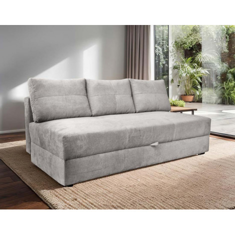 Lucina - canapé droit 3 places - convertible avec coffre - en velours|Canape|BestMobilier