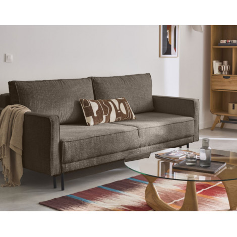 Charlie - canapé droit 3 places - convertible avec coffre - en tissu velours relief|Canape|BestMobilier