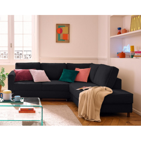 Jake - canapé d'angle droit 5 places convertible en fausse fourrure|Canape|BestMobilier